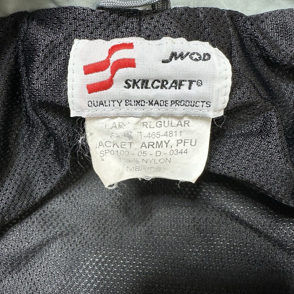 Skilcraft US Army Jacket Adult Large‎ Gray Reflective Full Zip Military Issued - Picture 3 of 10
